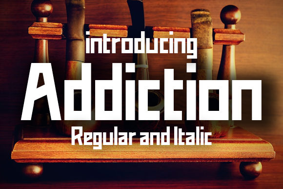 Addiction Display Font for Handmade Creators