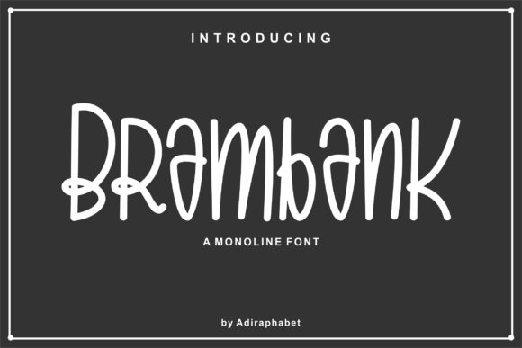 Brambank Display Font for Handmade Creators