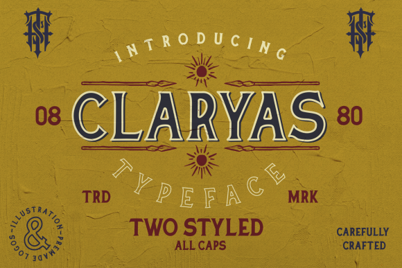 Claryas: A Bold Vintage Display Font for Digital Branding
