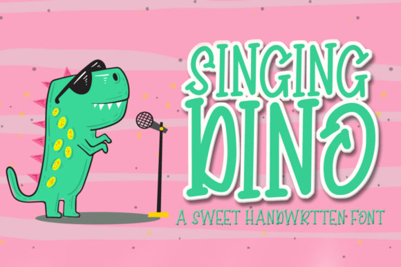 Singing Dino: A Joyful Display Font for Handmade Brands